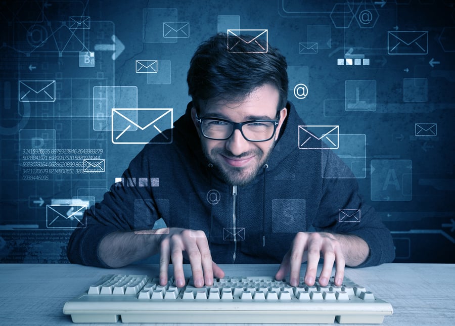 young man on keyboard