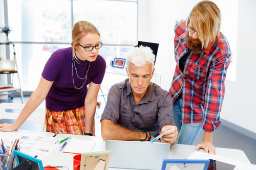 Business team working together in office