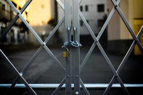 adWhite marketing gated or ungated content decision photo of locked gate