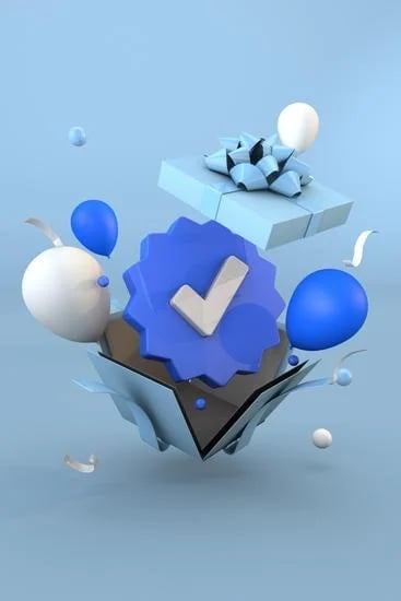 Social media blue verified checkmark